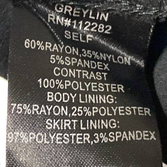 Greylin Black & Metallic Tulle/Mesh Cocktail Dress Size M - Picture 12 of 12